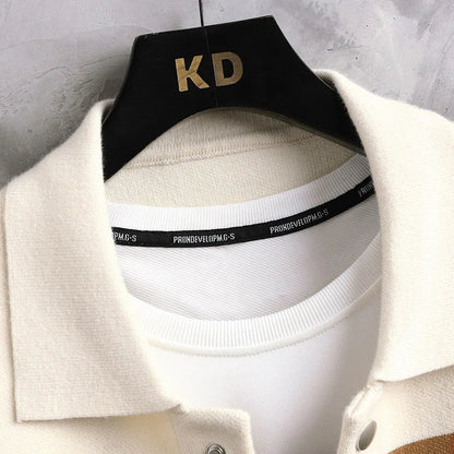 Striped varsity knit jacket for men | Arden -3