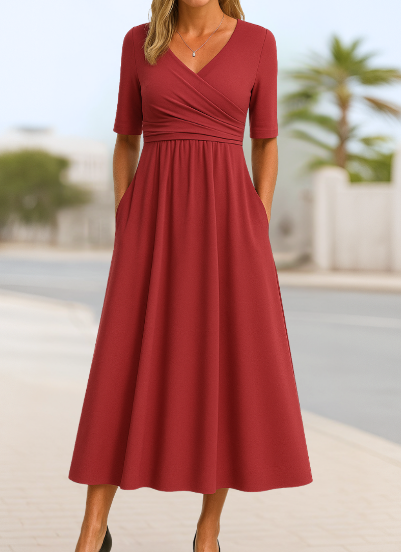 Stylish crossover everyday dress for women | Monica -2