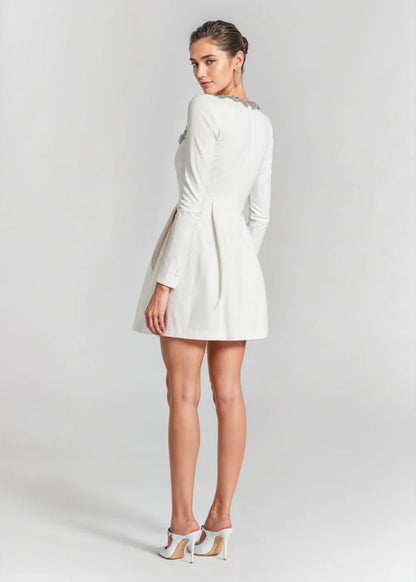Chic velvet mini dress for women | Willow -11