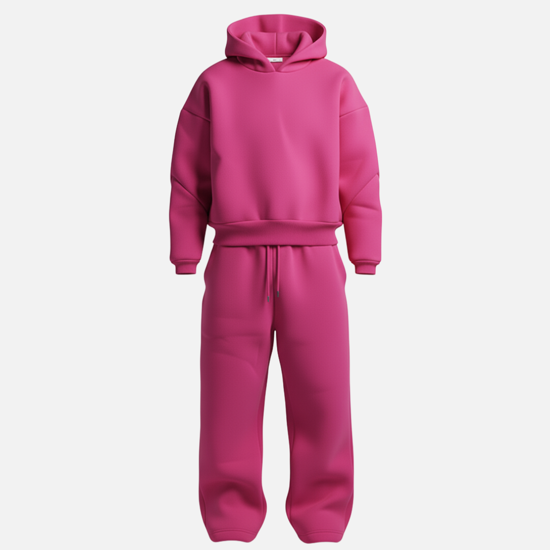 Oversized streetwear hoodie tracksuit set for men -4