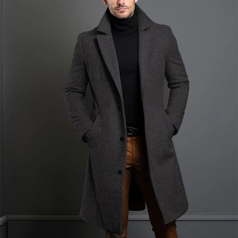 Classic tailored wool coat for men | Alaric -3