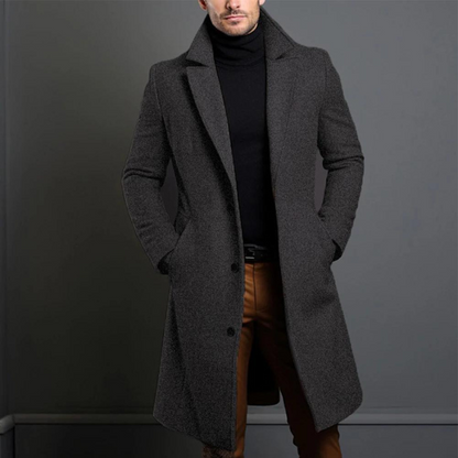 Classic tailored wool coat for men | Alaric -3