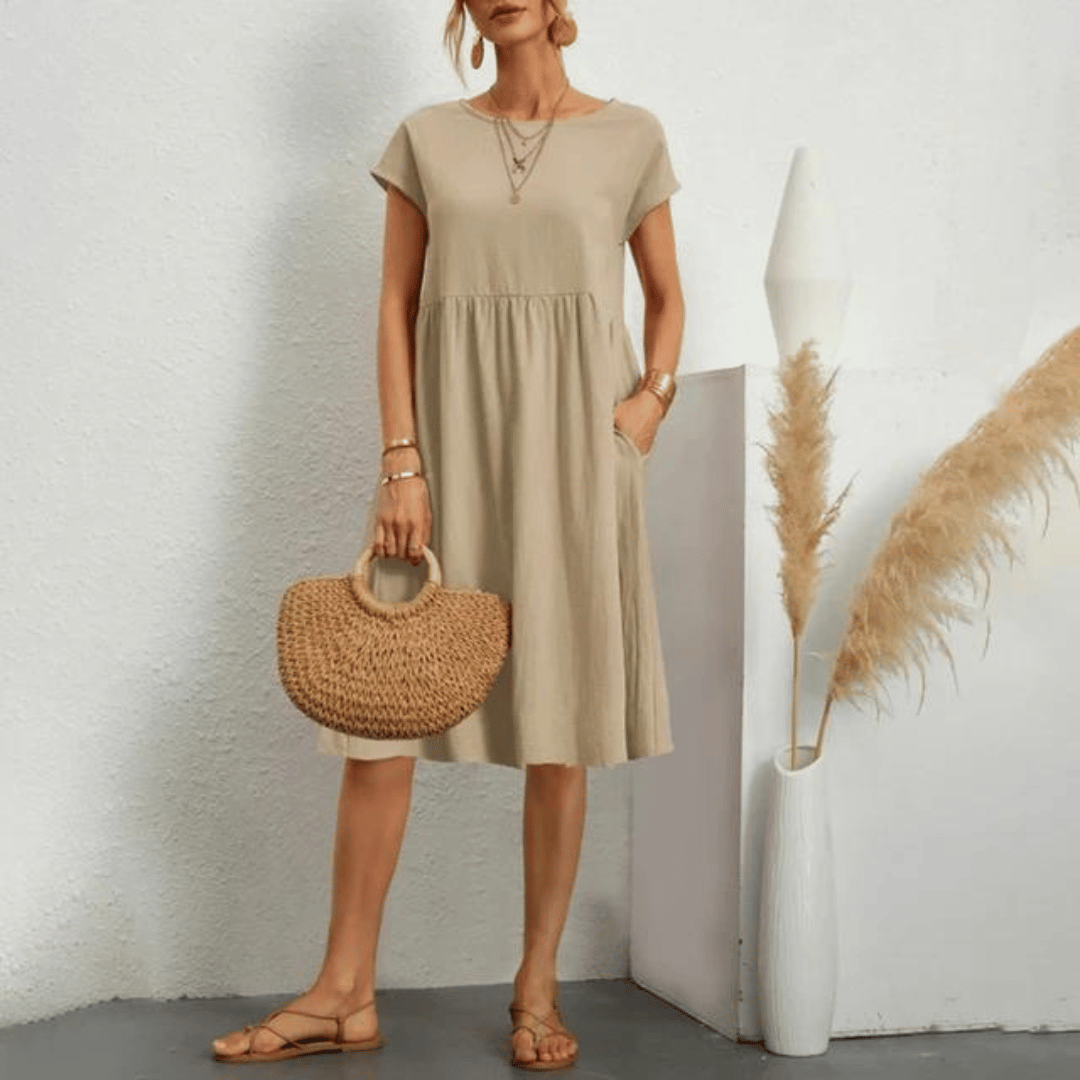 Savana elegant shape tummy-covering dress for women -4