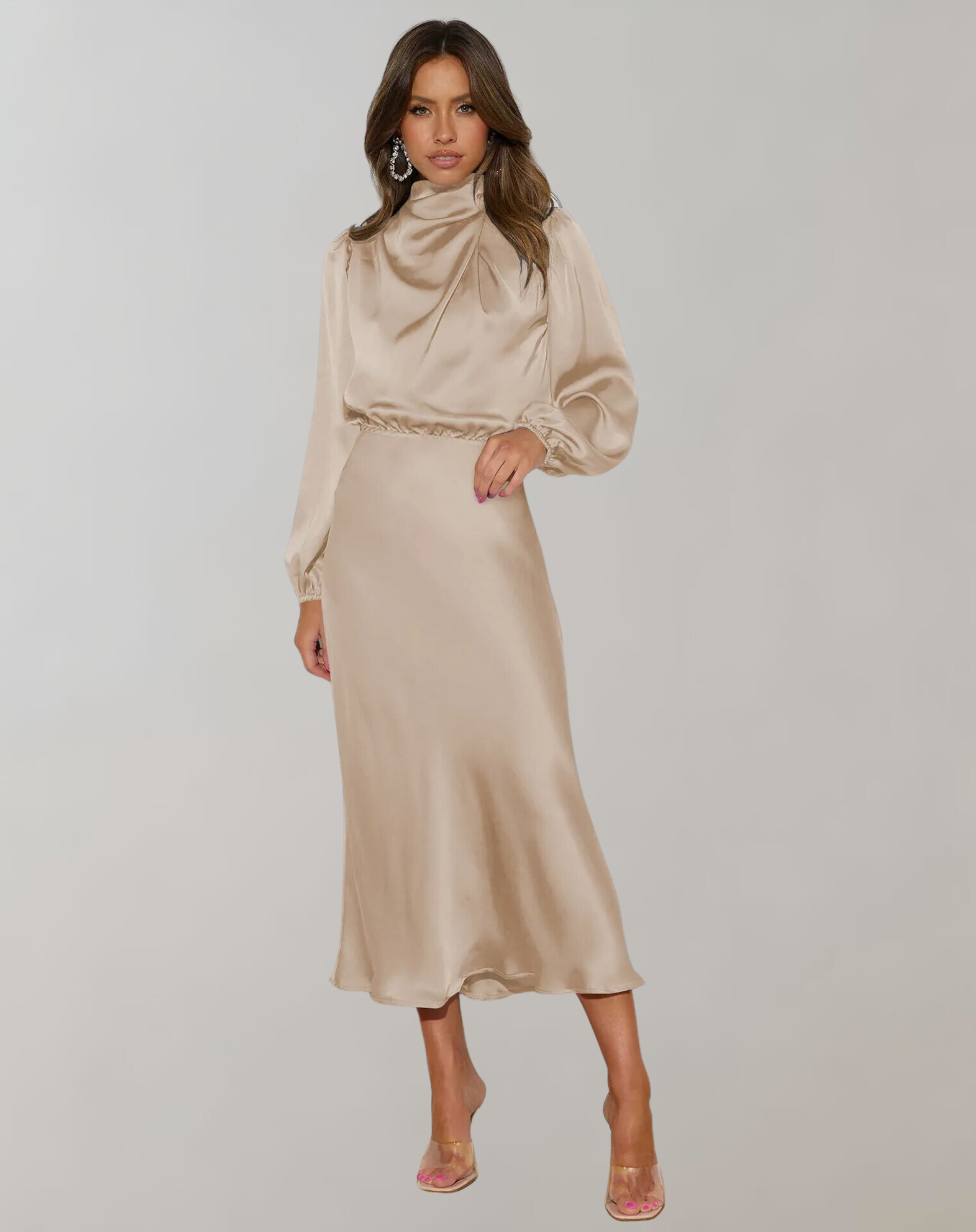 Long sleeved dress for women | Bella -2