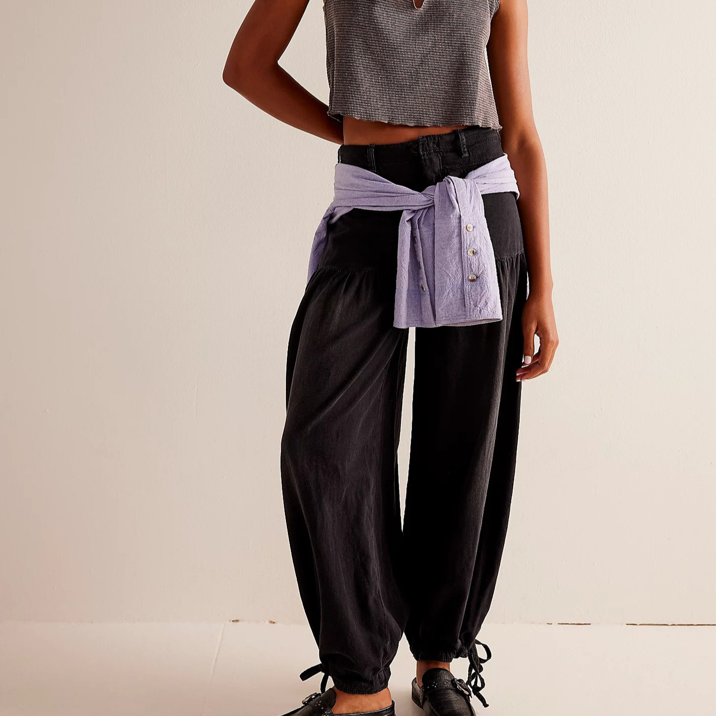 Poppy wide-leg jeans trousers for women | Bohemian Chic -9