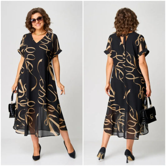 Cosy elegant relaxed everyday dress for women | Pauline -1