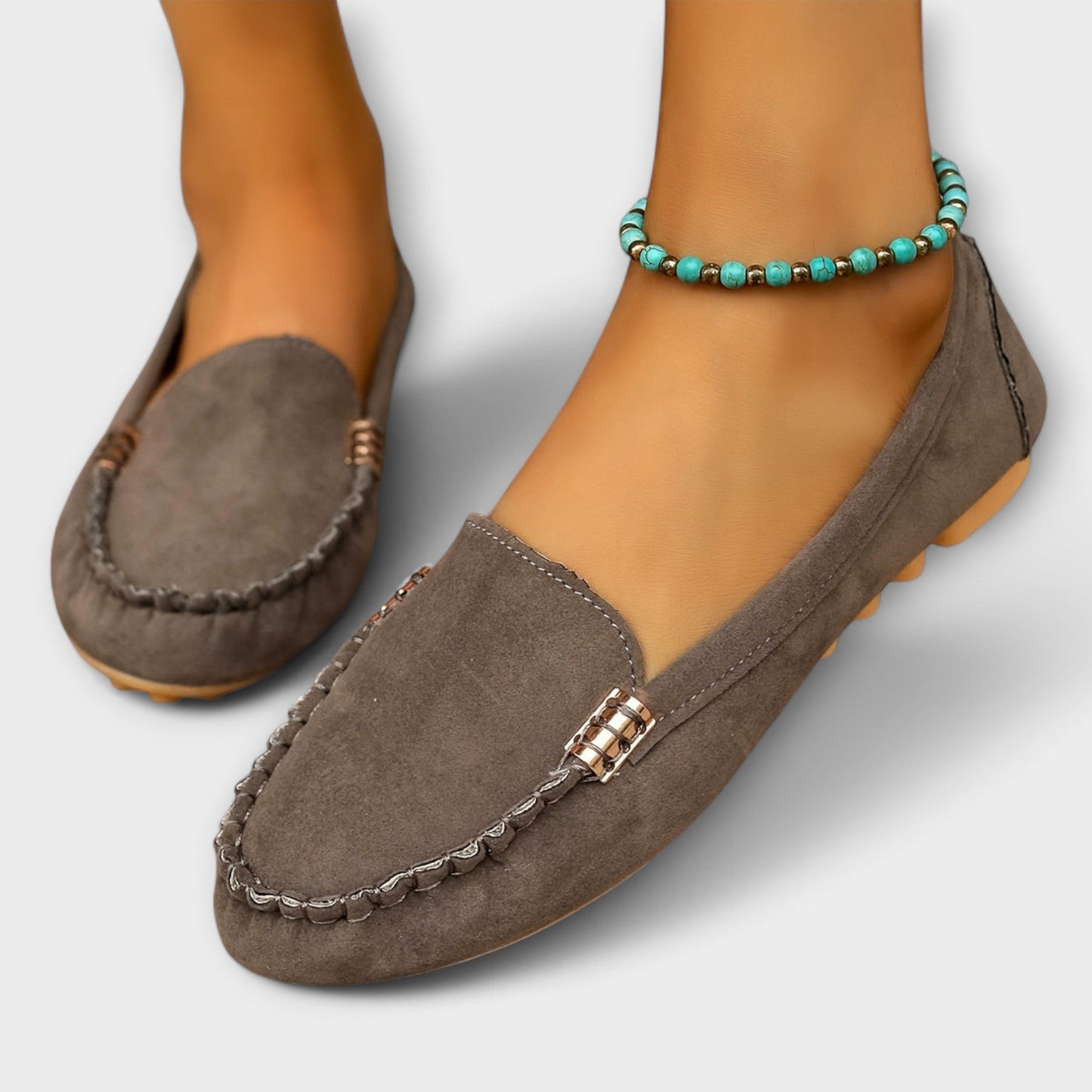 Slip-on moccasin loafers with refined detailing for women | Bianca