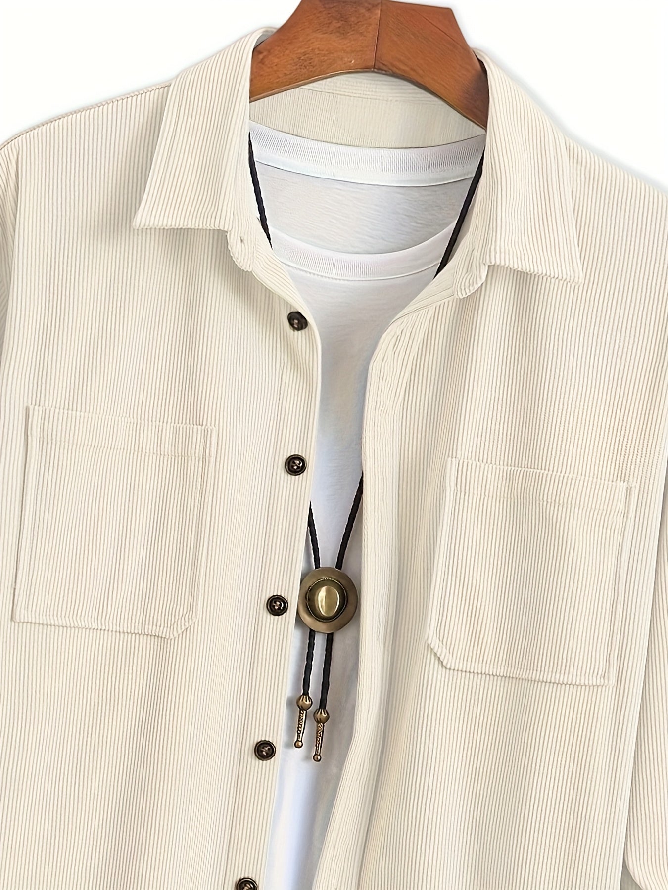 Classic textured cord everyday overshirt for men | Ellison -13