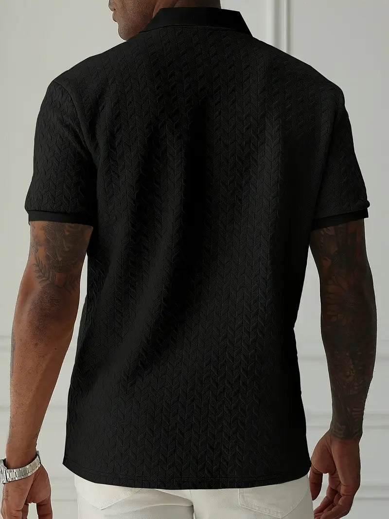 Classic textured everyday polo shirt for men | Ellison -6