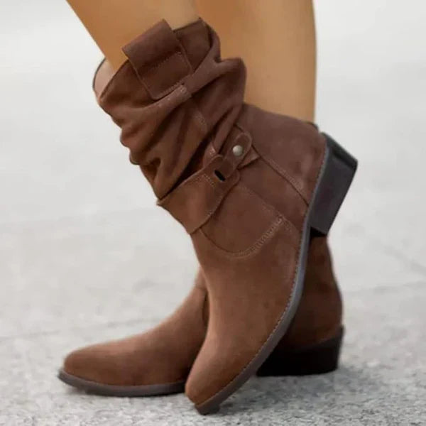Classic orthopaedic suede ankle boots for women | Esther -9