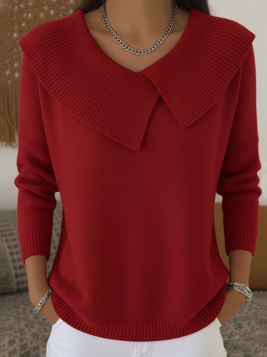 Soft collar winter jumper for women | Elowen -1