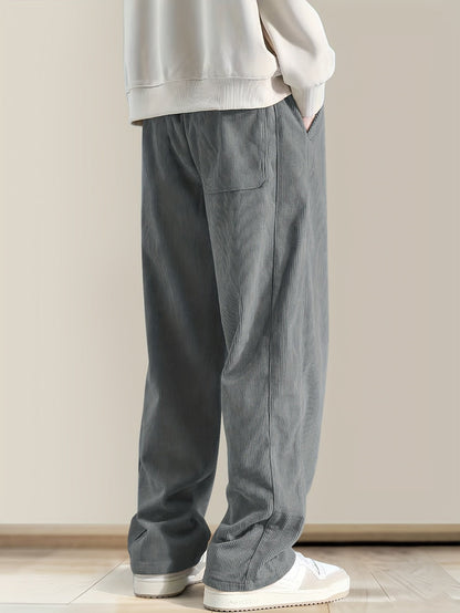 Relaxed drawstring corduroy everyday trousers for men | Ellison -13