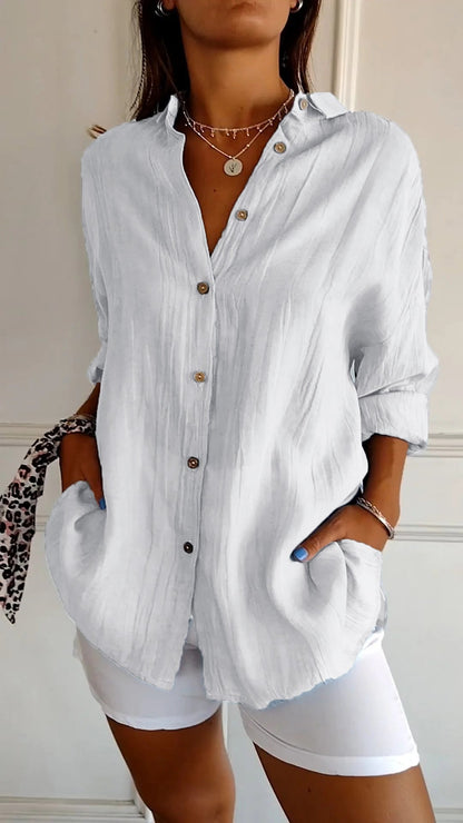 Elegant oversized everyday blouse for women | Emily -13