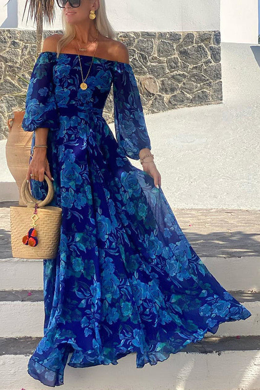 Floral off-shoulder maxi dress for women | Calista