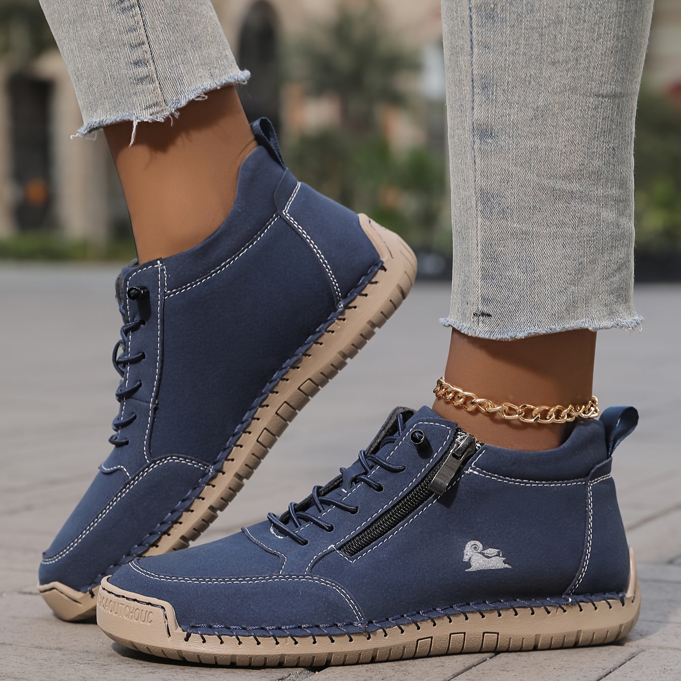 Zip-up orthopaedic everyday shoes for women | Helena -15
