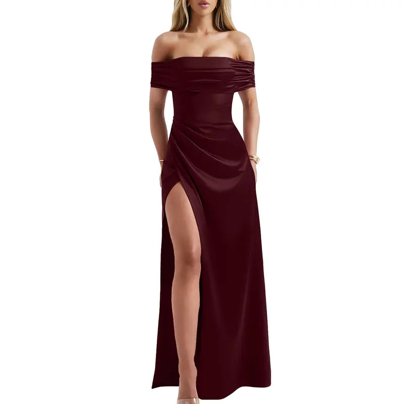 Sophisticated bodycon evening maxi dress for women | Mariana -3