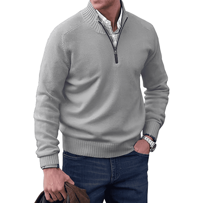 Aurelle Calvin quarter-zip jumper for men