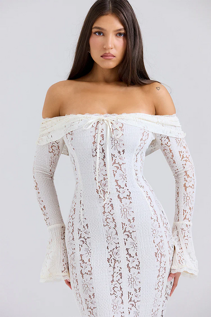 Lace maxi dress for women | Juliette -5