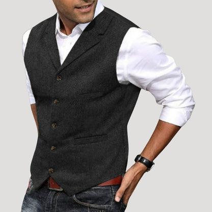 Tailored smart-casual everyday waistcoat for men | Preston -1
