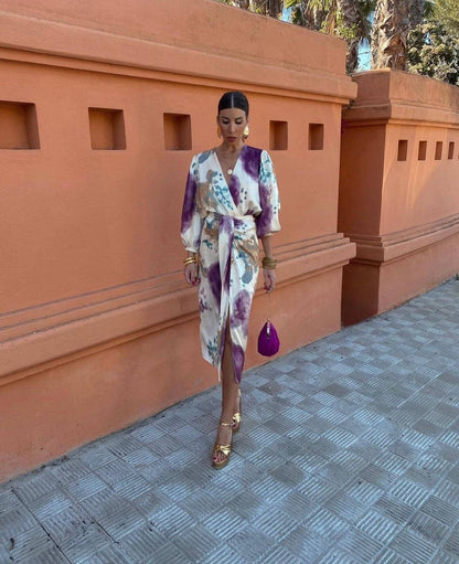 Elegant silk dress for women | Alessia -4