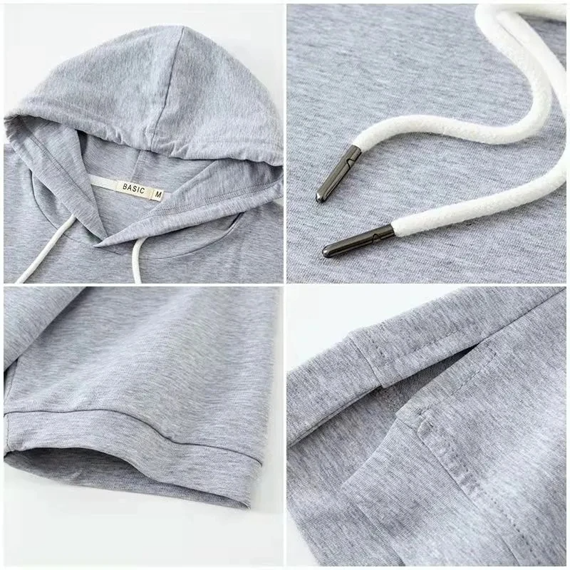 Short-sleeve hoodie boxy fit for women | Arlo -5