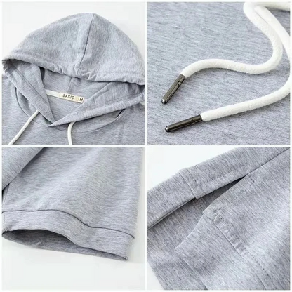 Short-sleeve hoodie boxy fit for women | Arlo -5