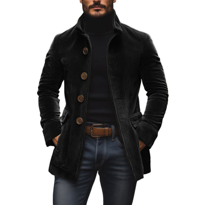 Slim-fit corduroy coat for men | Emerson -12