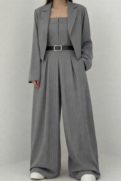 Chic bustier jumpsuit jacket for women | Selene -7