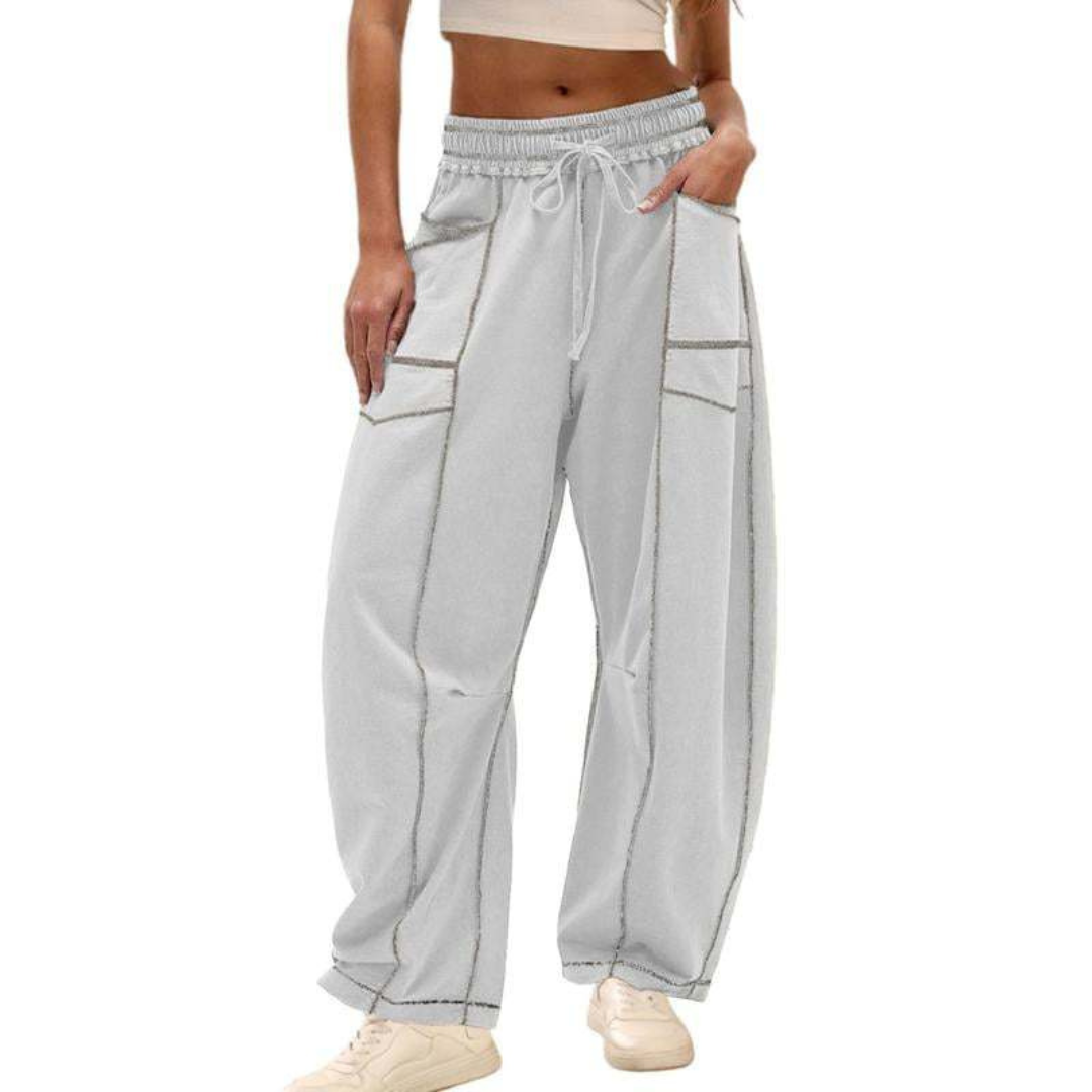 Comfy baggy-leg everyday lounge trousers for women | Avanita -5