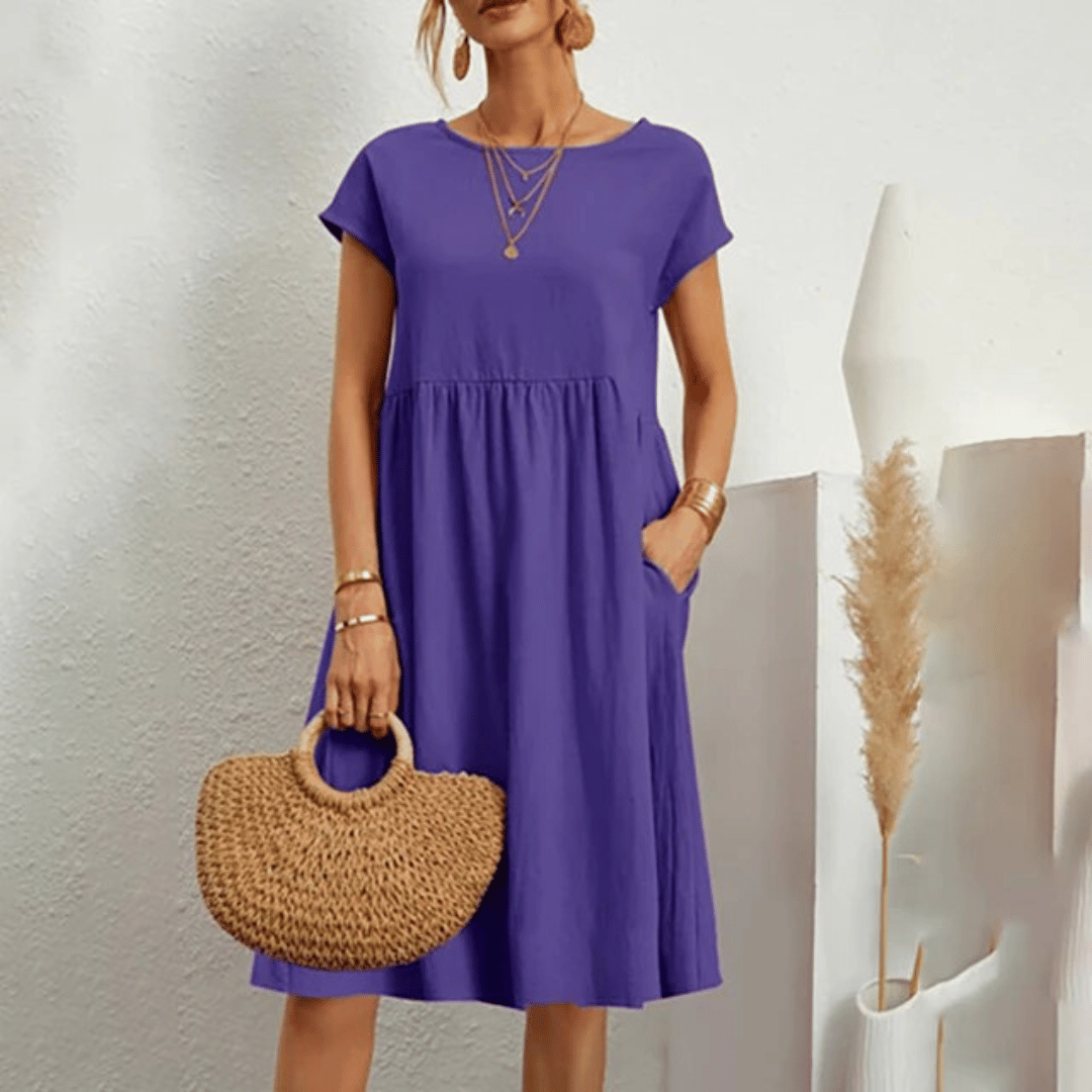 Savana elegant shape tummy-covering dress for women -8
