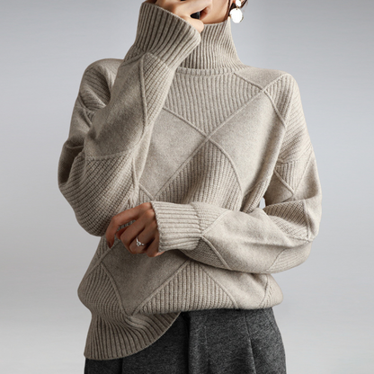 Cashmere turtleneck jumper for women | Myla -3