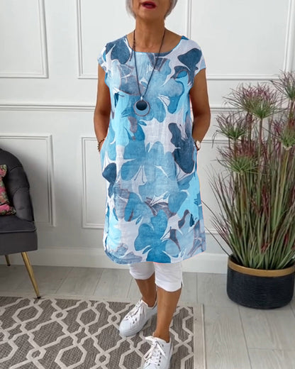 Casual relaxed floral everyday dress for women | Ingrid -8