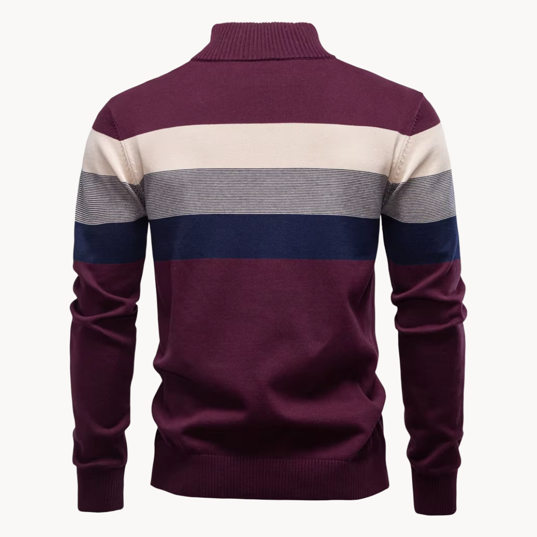 Classic quarter-zip everyday jumper for men | Burk -19