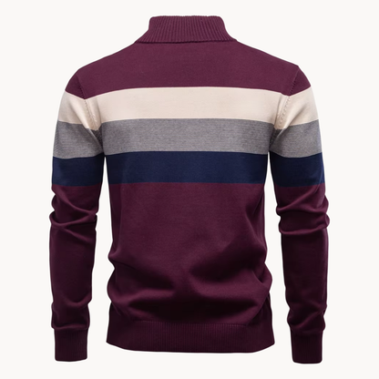 Classic quarter-zip everyday jumper for men | Burk -19