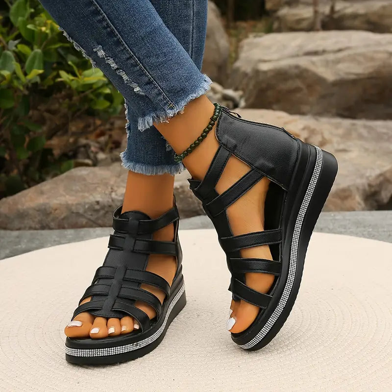 Elegant gladiator sandals for women | Calira -6