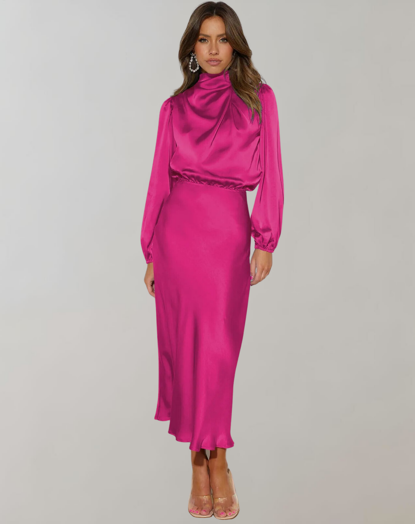 Long sleeved dress for women | Bella -3