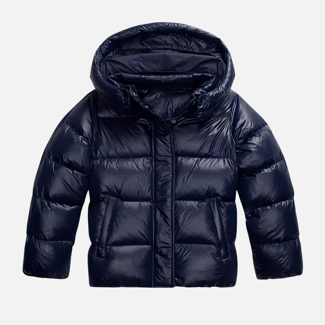 Glossy hooded lightweight puffer jacket for women -6