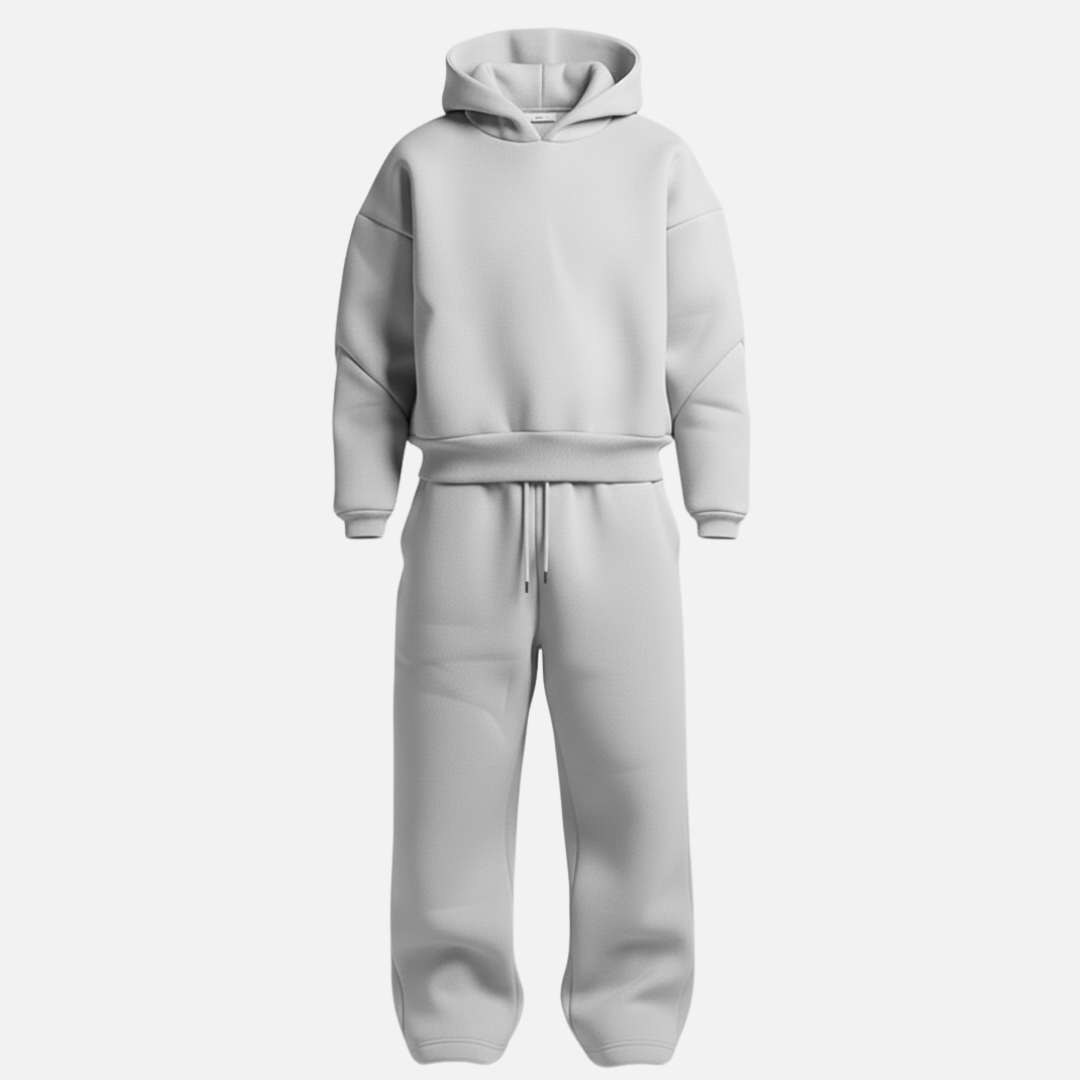 Oversized streetwear hoodie tracksuit set for men -5