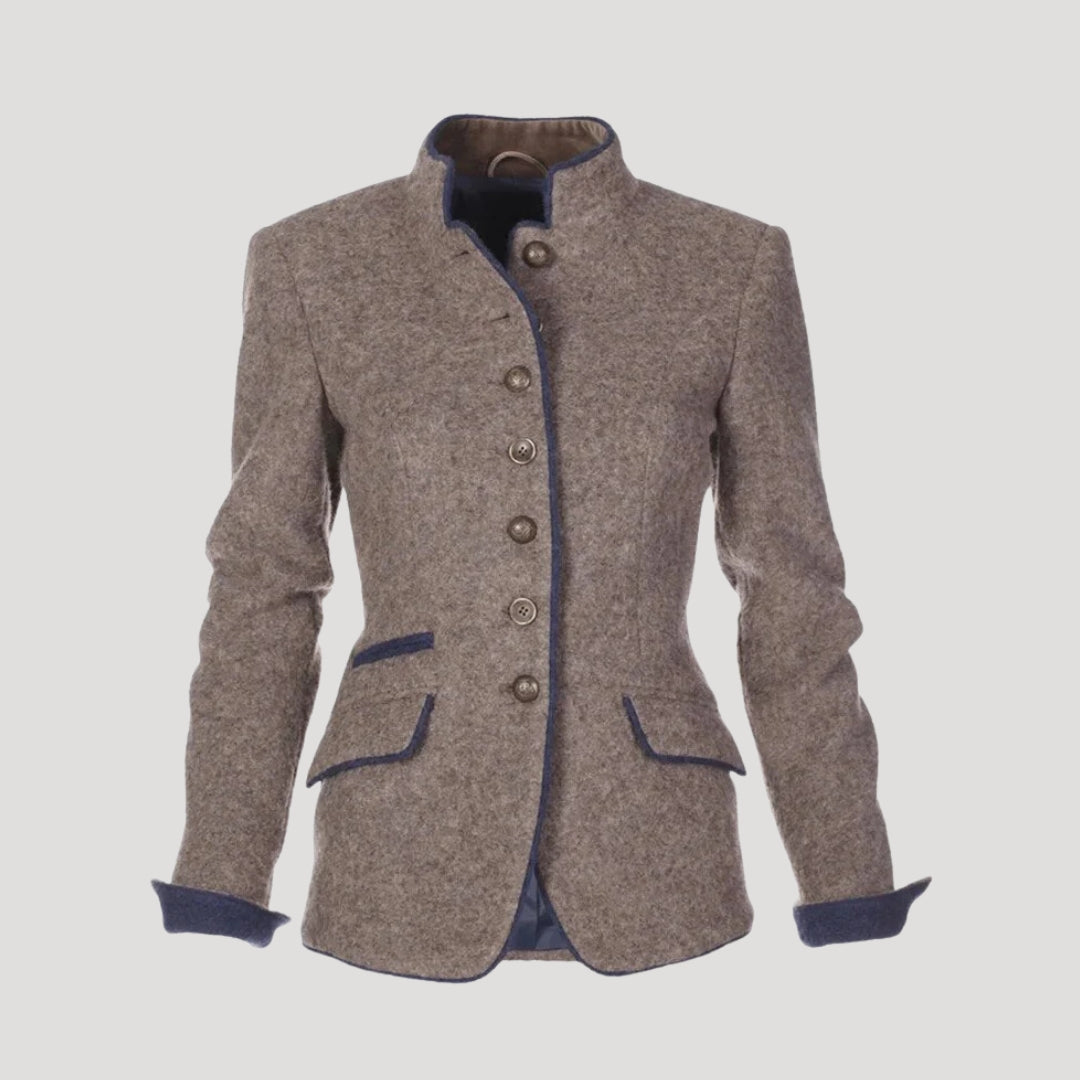 Tweed jacket with fitted silhouette for women | Elowen