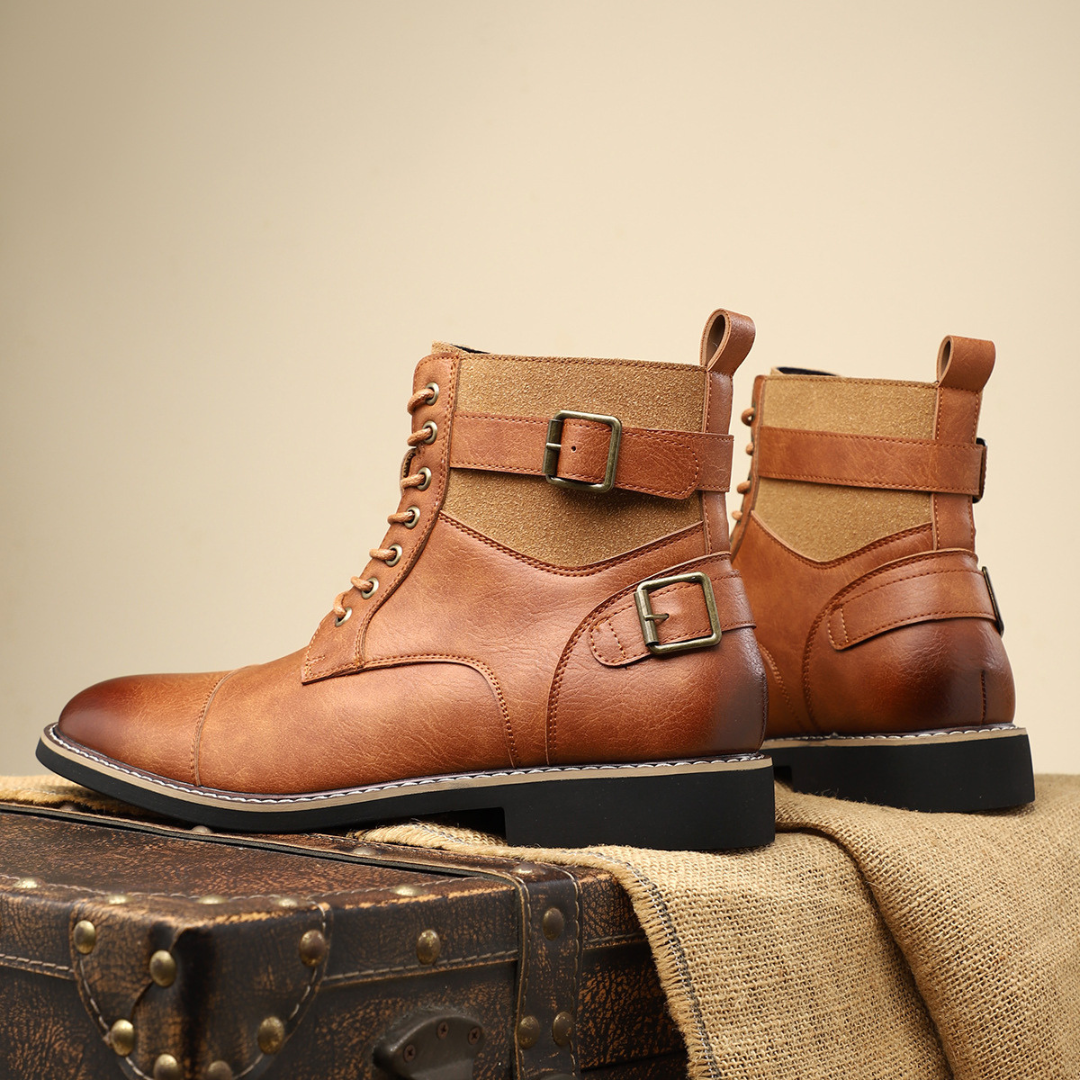 Rugged zip boots with vintage-inspired silhouette for men | Xavier