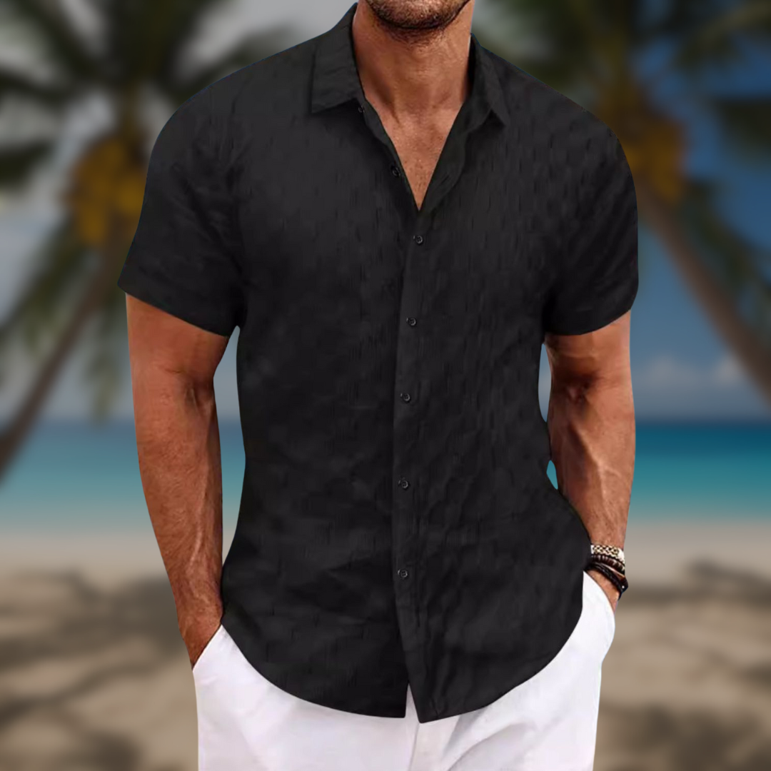 Aurelle casual short-sleeve button-up shirt for men
