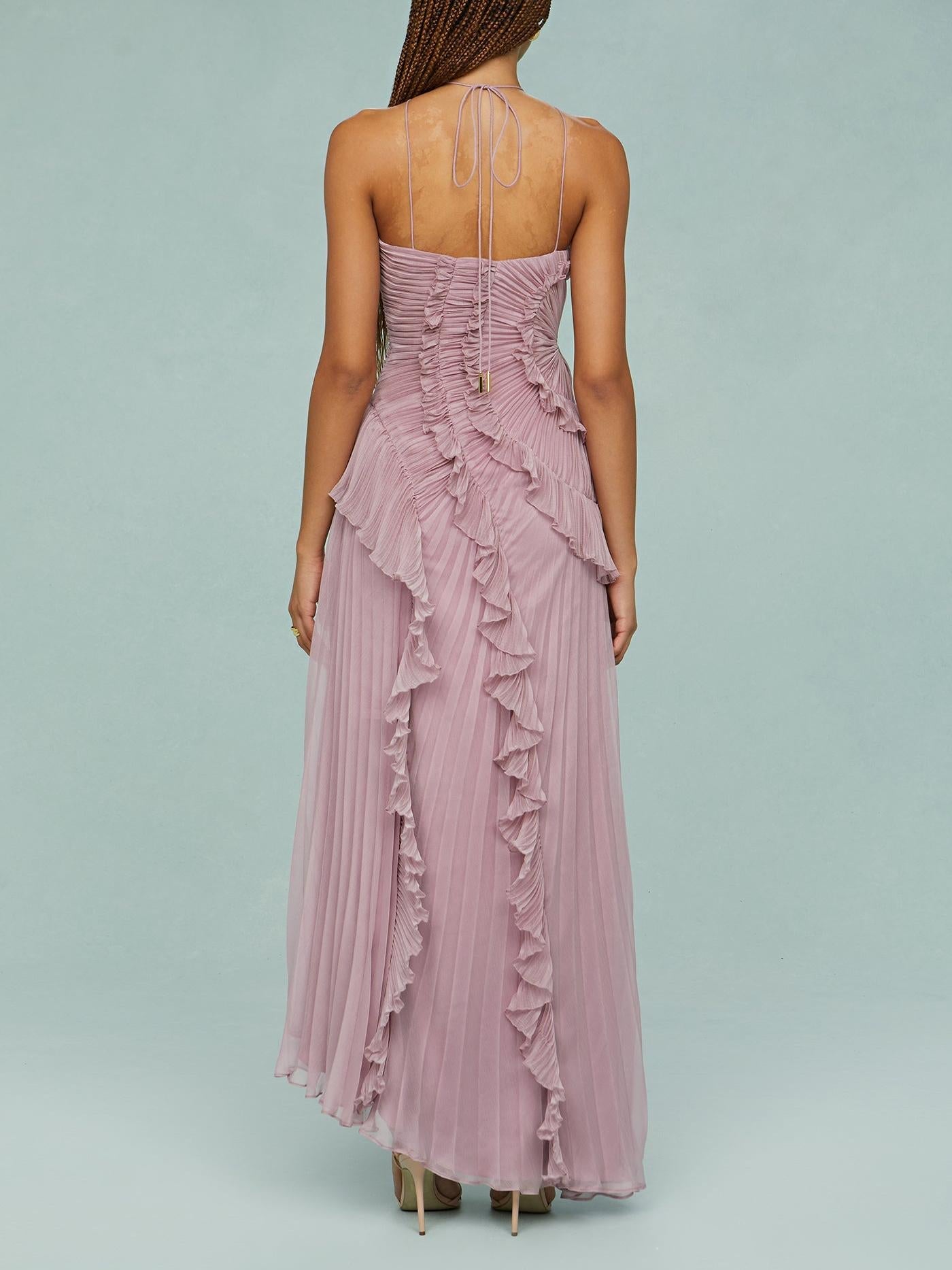 Romantic swirl maxi dress for women -5