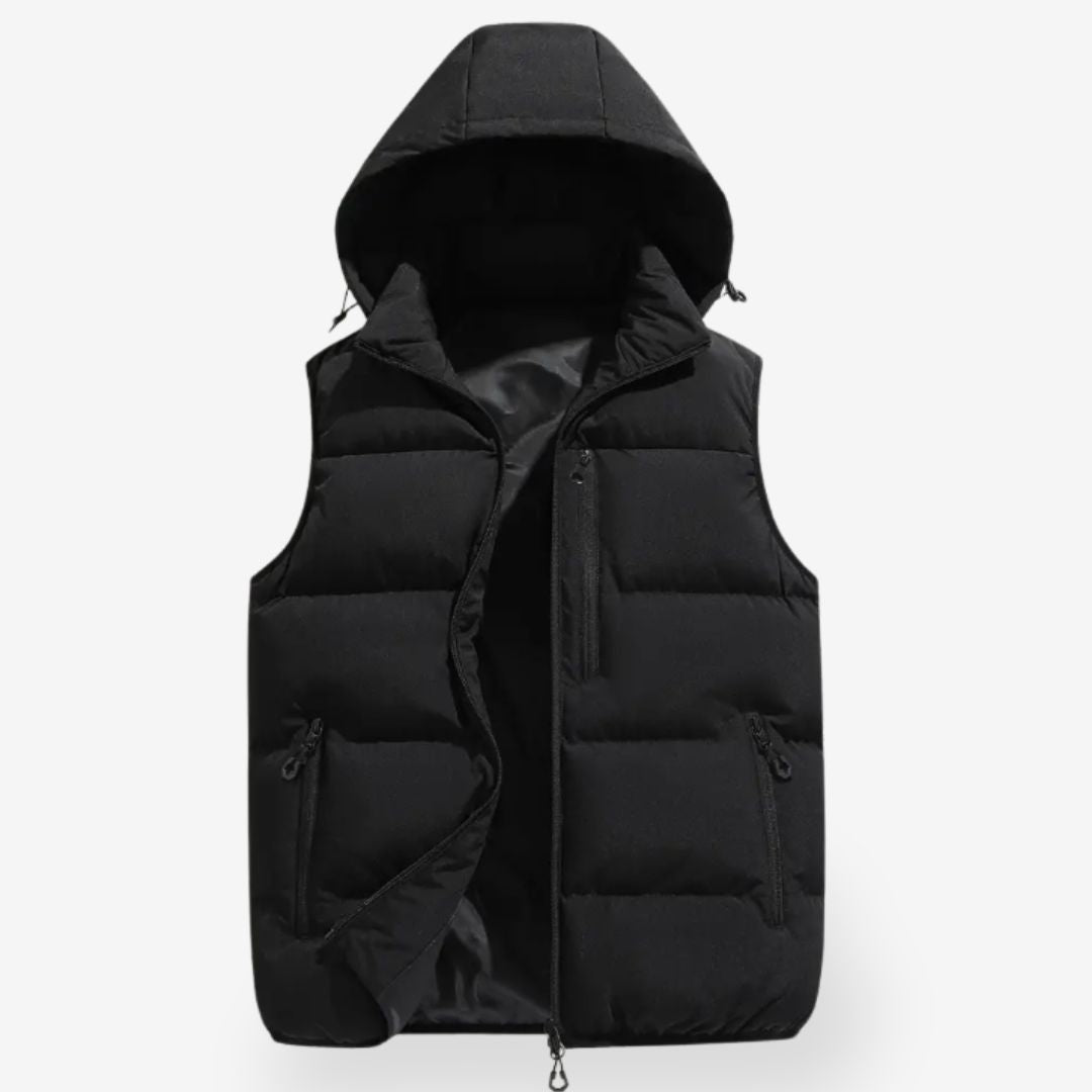 Warm hooded everyday bodywarmer gilet for men -6