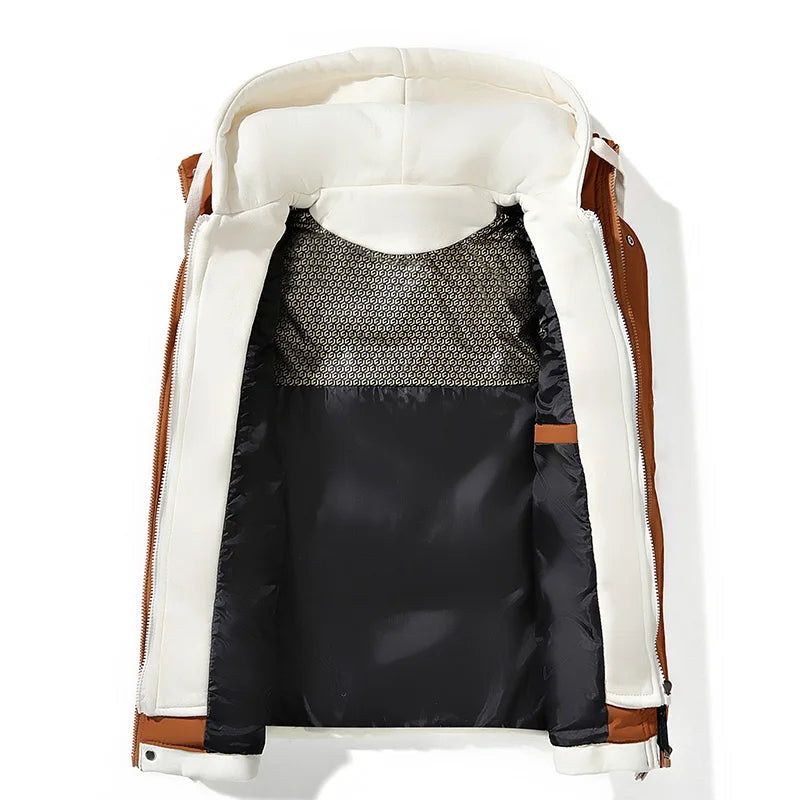 Soft shell hooded puffer for men | Arlo -2