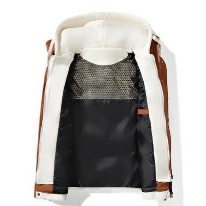 Soft shell hooded puffer for men | Arlo -2