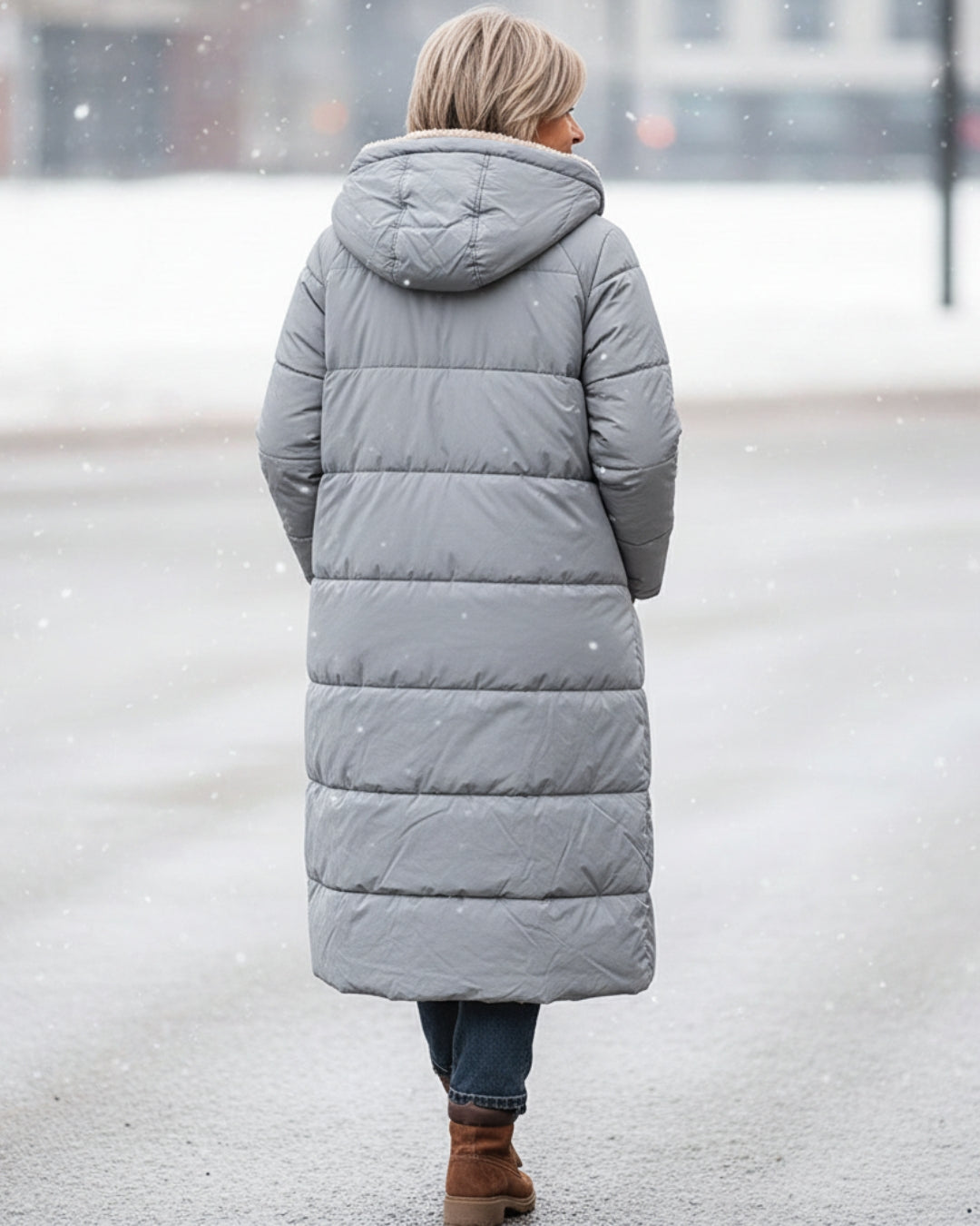Warm sherpa-lined winter coat for women | Eleanor -18