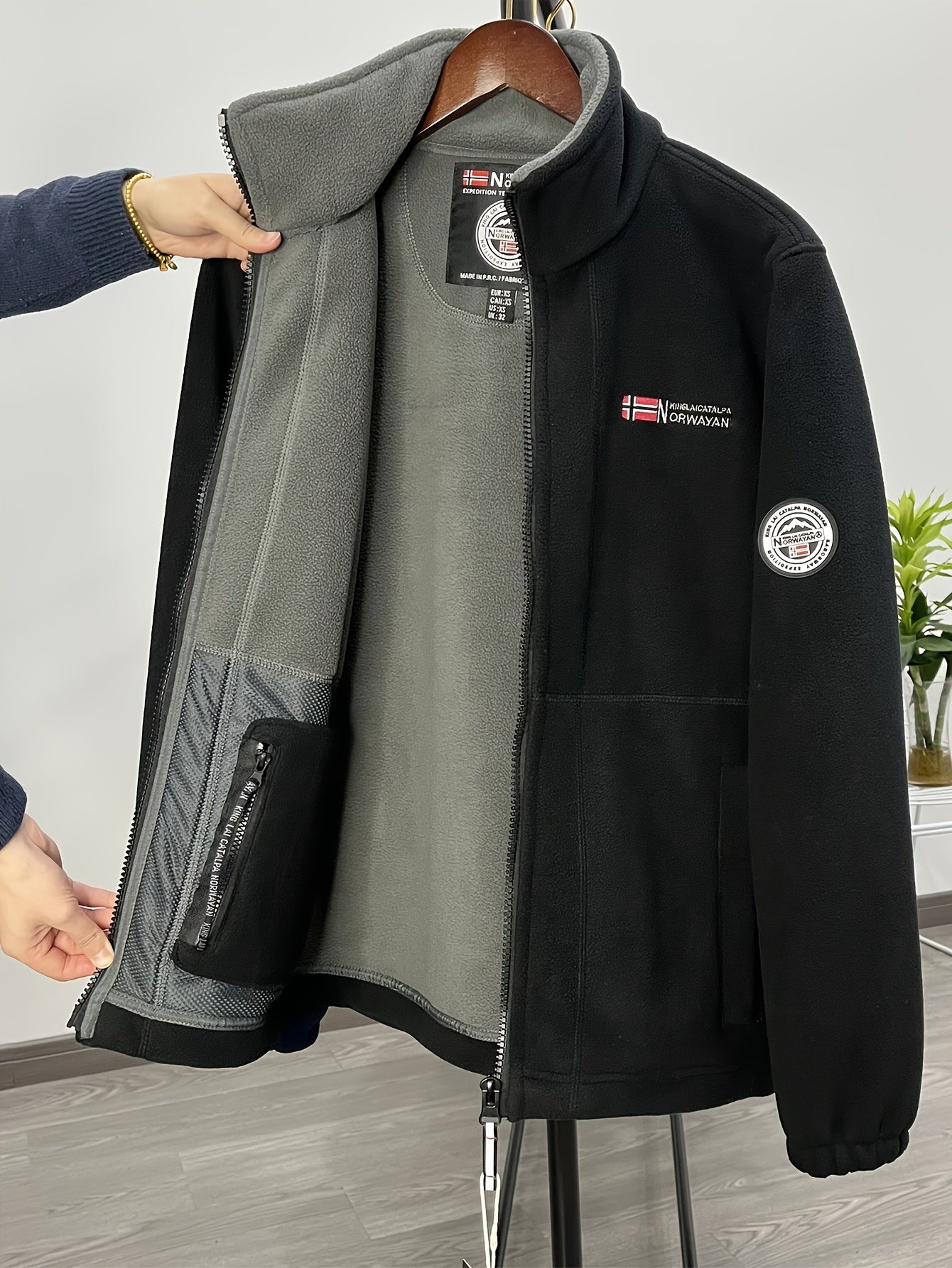 Outdoor performance fleece jacket high coat for men | Rowan -25