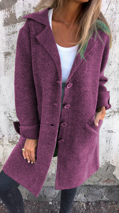 Long knit coat for women | Ada -6