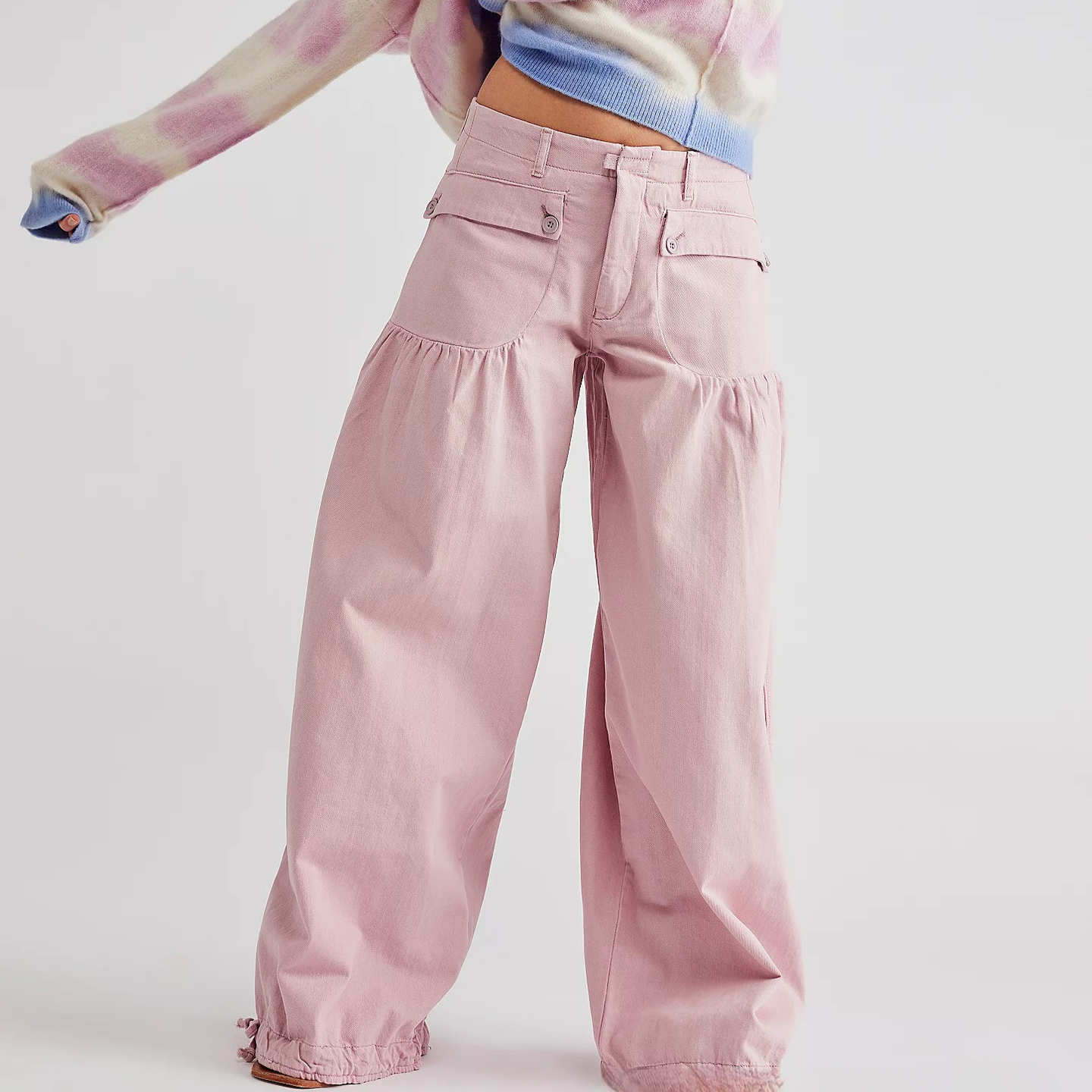 Poppy wide-leg jeans trousers for women | Bohemian Chic -7