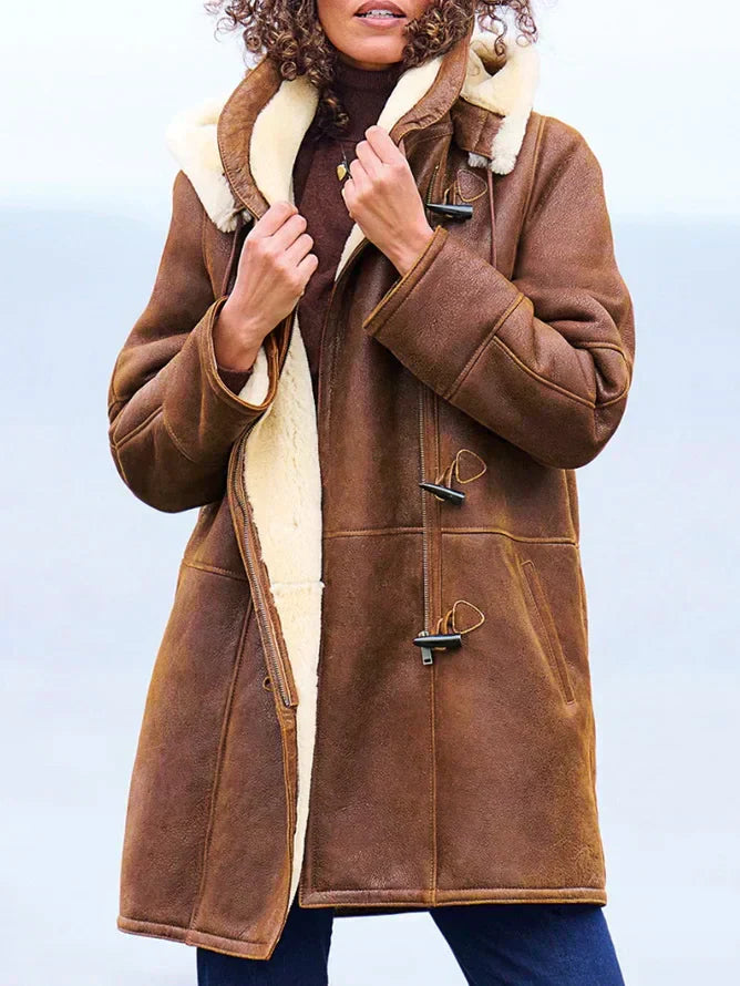 Hooded winter coat for women | Leia -1